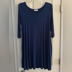 Women’s Piko Navy Blue Long Sleeved Dress